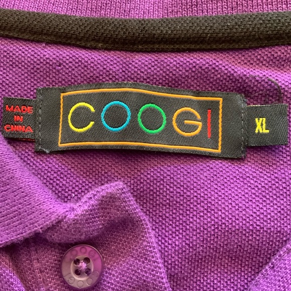 Vintage COOGI Australia Rugby Polo Shirt #69  Sz XL TRENDING POP OF PURPLE COLOR - Picture 9 of 12
